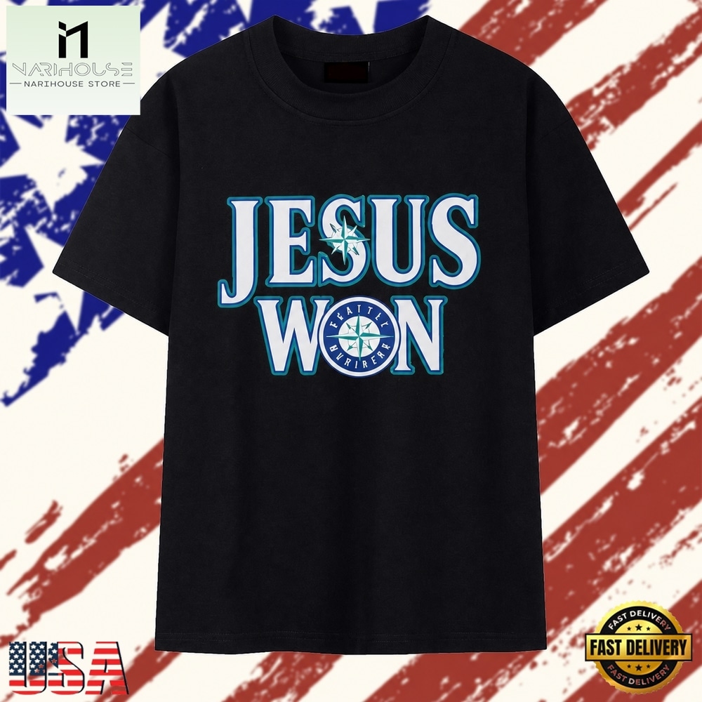 Jesus Won Seattle Mariners Baseball Logo 2026 T Shirt , Stylish 2D Graphic Shirt Jesus Won Seattle Mariners Baseball Logo 2026 T Shirt , Stylish 2D Graphic Shirt
