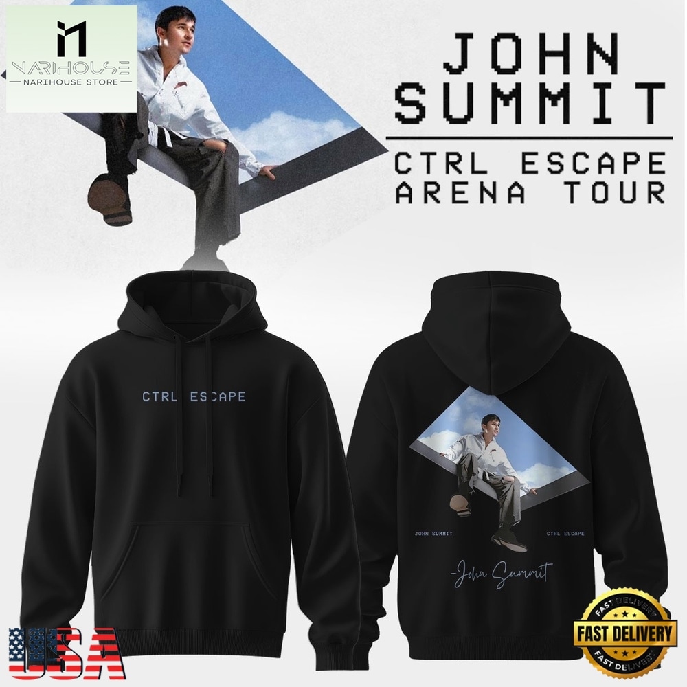 John Summit CTRL ESCAPE Arena Tour 2026 Black Hoodie , Music Fans 3D T Shirt John Summit CTRL ESCAPE Arena Tour 2026 Black Hoodie , Music Fans 3D T Shirt