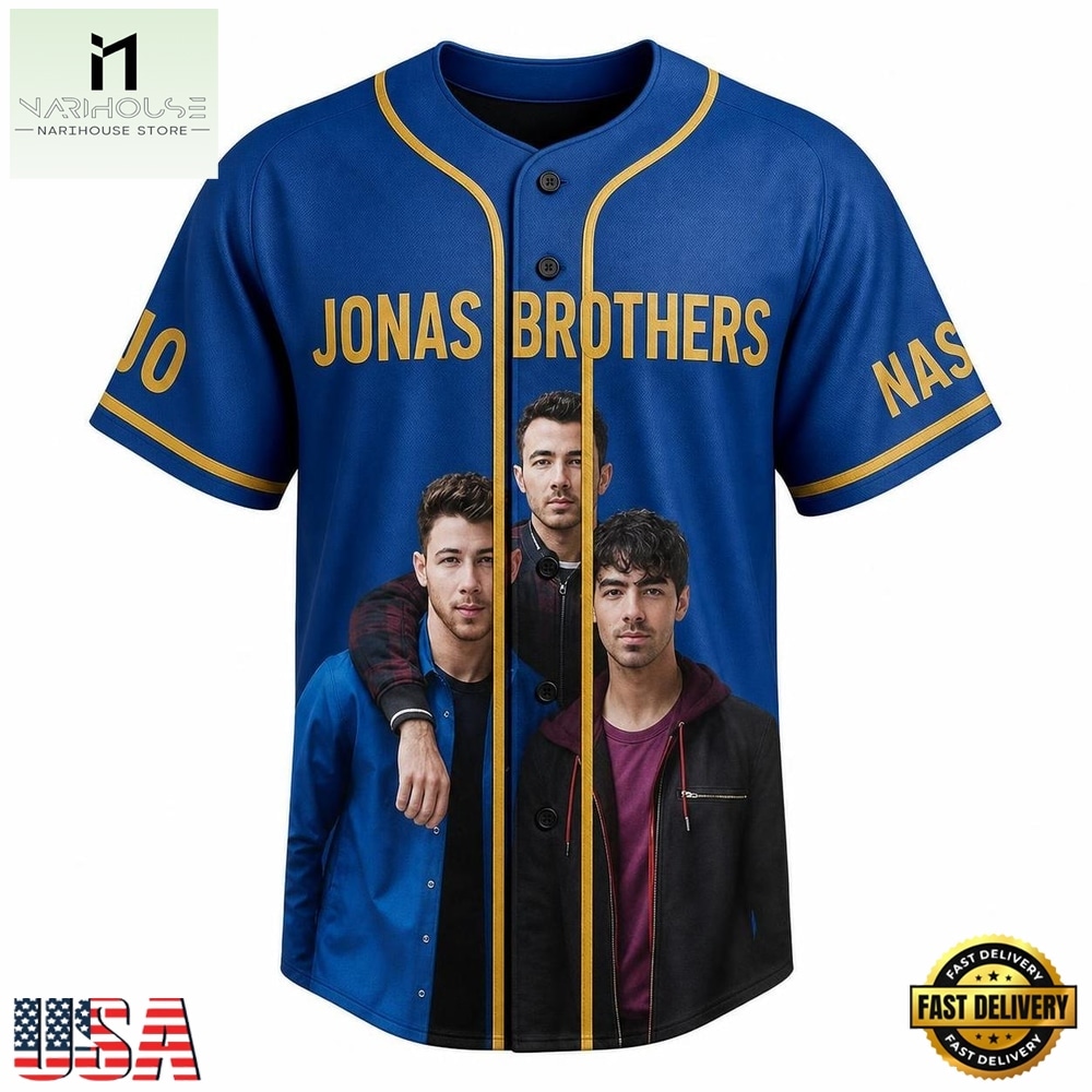 Jonas Brothers Custom Name And Number Baseball Jersey , Concert Baseball Jersey Jonas Brothers Custom Name And Number Baseball Jersey , Concert Baseball Jersey
