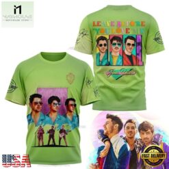 Jonas Brothers Five Albums Tour T Shirt , Popular 3D Music Tee Jonas Brothers Five Albums Tour T Shirt