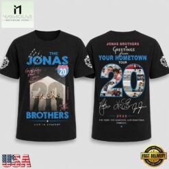 Jonas Brothers Greetings from Your Hometown Tour Black 3D Shirt , Popular 3D Music Tee Jonas Brothers Greetings From Your Hometown Tour Black 3D Shirt