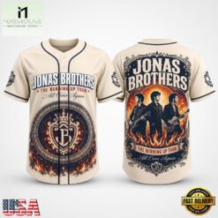Jonas Brothers The Burning Up Tour 2026 Limited Edition Baseball Jersey , Concert Baseball Jersey Jonas Brothers The Burning UP Tour 2026 Limited Edition Baseball Jersey