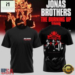 Jonas Brothers The Burning Up Tour 2026 New Design T Shirt, Popular 3D Music Tee Jonas Brothers The Burning UP Tour 2026 New Design T Shirt