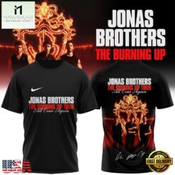 Jonas Brothers The Burning Up Tour 2026 Signature Music Graphic T Shirt, Popular 3D Music Tee Jonas Brothers The Burning UP Tour 2026 Signature Music Graphic T Shirt