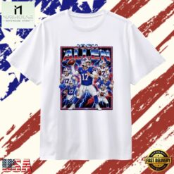 Josh Allen Buffalo Bills 17 Galactic Storm 2026 T Shirt , Stylish 2D Graphic Shirt Josh Allen Buffalo Bills 17 Galactic Storm 2026 T Shirt