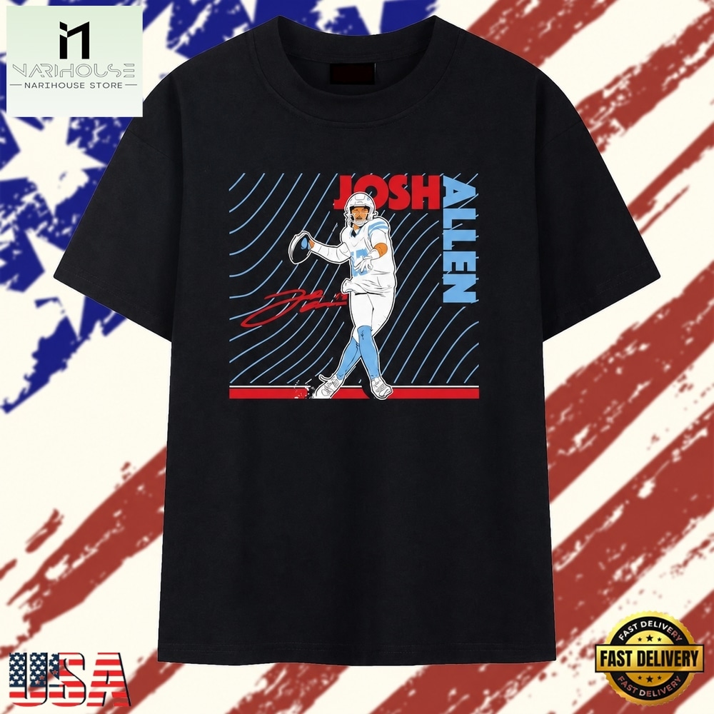 Josh Allen Signature NFL Football Quarterback 2026 T Shirt , Stylish 2D Graphic Shirt Josh Allen Signature NFL Football Quarterback 2026 T Shirt , Stylish 2D Graphic Shirt