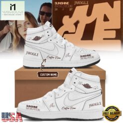 Jungle Sunshine World Tour 2026 27 Limited Edition Signature White Air Jordan 1 Hightop Shoes