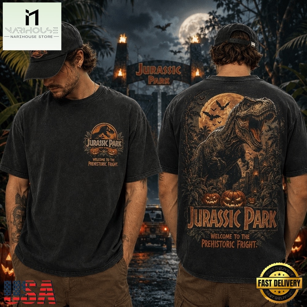 Jurassic Park Halloween Welcome to the Prehistoric Fright 2026 3D Shirt , Trending New Design Shirt Jurassic Park Halloween Welcome to the Prehistoric Fright 2026 3D Shirt , Trending New Design Shirt