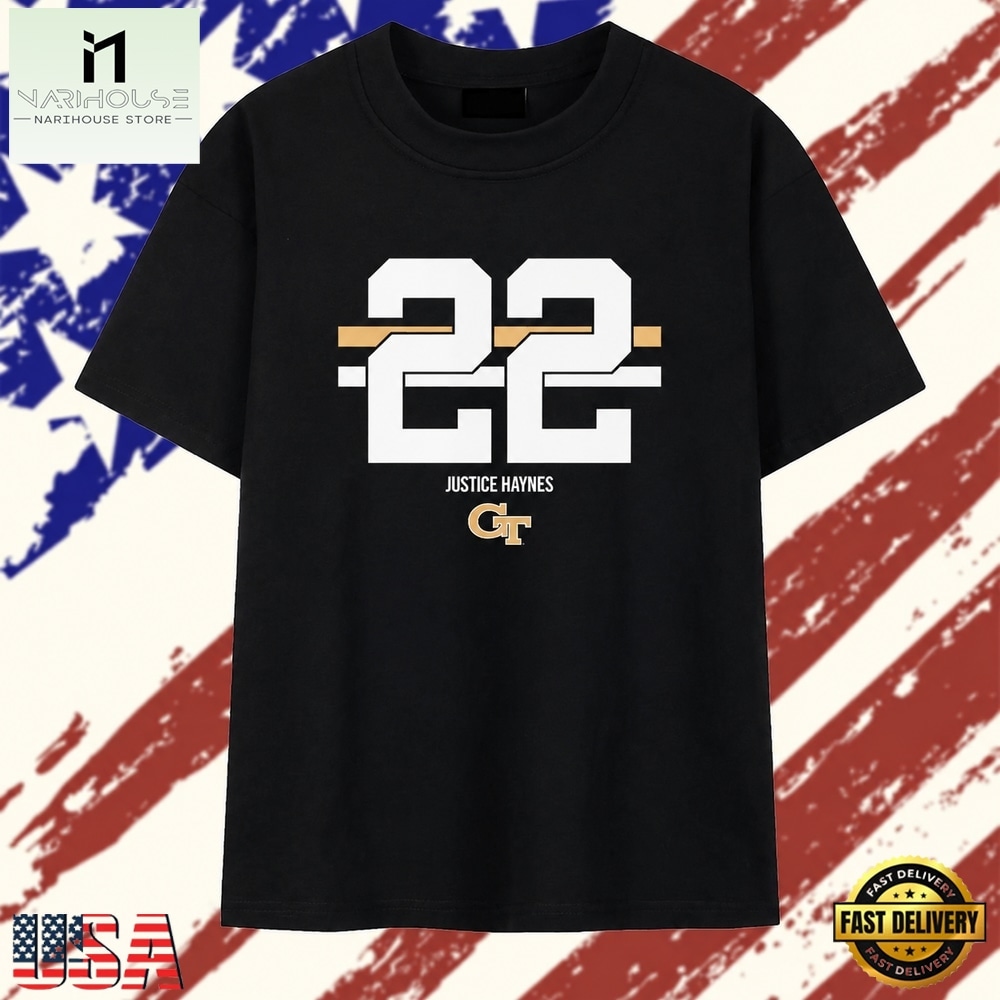 Justice Haynes Georgia Tech Yellow Jackets number 22 T Shirt , Stylish 2D Graphic Shirt Justice Haynes Georgia Tech Yellow Jackets number 22 T Shirt , Stylish 2D Graphic Shirt