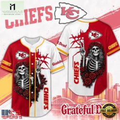 Kansas City Chiefs NFL Game Day Grateful Dead Baseball Jersey Shirt, NFL Game Day Jersey Kansas City Chiefs Nfl Game Day Grateful Dead Baseball Jersey Shirt