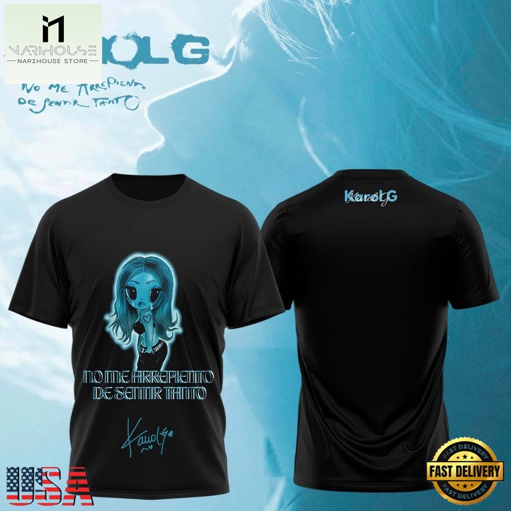 KaRol G Album NO ME ARREPIENTO DE SENTIR TANTO Chibi 3D Shirt , Music Fans 3D T Shirt KaRol G Album NO ME ARREPIENTO DE SENTIR TANTO Chibi 3D Shirt , Music Fans 3D T Shirt