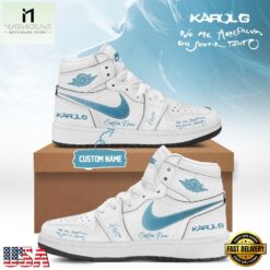 KaRol G Album NO ME ARREPIENTO DE SENTIR TANTO Custom White Air Jordan 1 Shoes