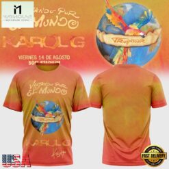 Karol G VIAJANDO POR EL MUNDO TROPITOUR 2026 3D Shirt , Music Fans 3D T Shirt Karol G Viajando Por EL Mundo Tropitour 2026 3D Shirt