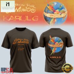 Karol G VIAJANDO POR EL MUNDO TROPITOUR 2026 Design T Shirt , Music Fans 3D T Shirt Karol G Viajando Por EL Mundo Tropitour 2026 Design T Shirt