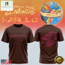 Karol G VIAJANDO POR EL MUNDO TROPITOUR 2026 Limited Edition 3D Shirt , Music Fans 3D T Shirt Karol G Viajando Por EL Mundo Tropitour 2026 Limited Edition 3D Shirt