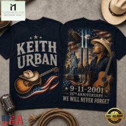 Keith Urban 911 Memorial 25th Anniversary 3D Shirt, Popular 3D Music Tee Keith Urban 911 Memorial 25th Anniversary 3D Shirt
