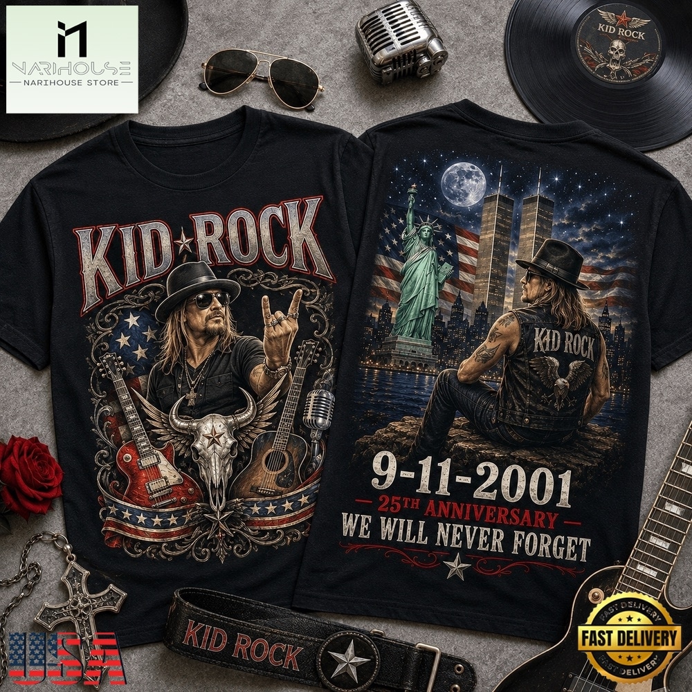 Kid Rock 911 Memorial 25th Anniversary 3D Shirt , Music Fans 3D T Shirt Kid Rock 911 Memorial 25th Anniversary 3D Shirt , Music Fans 3D T Shirt