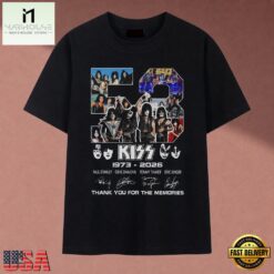 KISS Band 53rd Anniversary 1973 2026 Thank You For The Memories T Shirt, Music Fan 2D Shirt Kiss Band 53rd Anniversary 1973 2026 Thank You For The Memories T Shirt