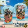 Kiss Band Hawaiian Vibes Tropical Floral Portrait 2026 3D Shirt , Popular 3D Music Tee Kiss Band Hawaiian Vibes Tropical Floral Portrait 2026 3D Shirt