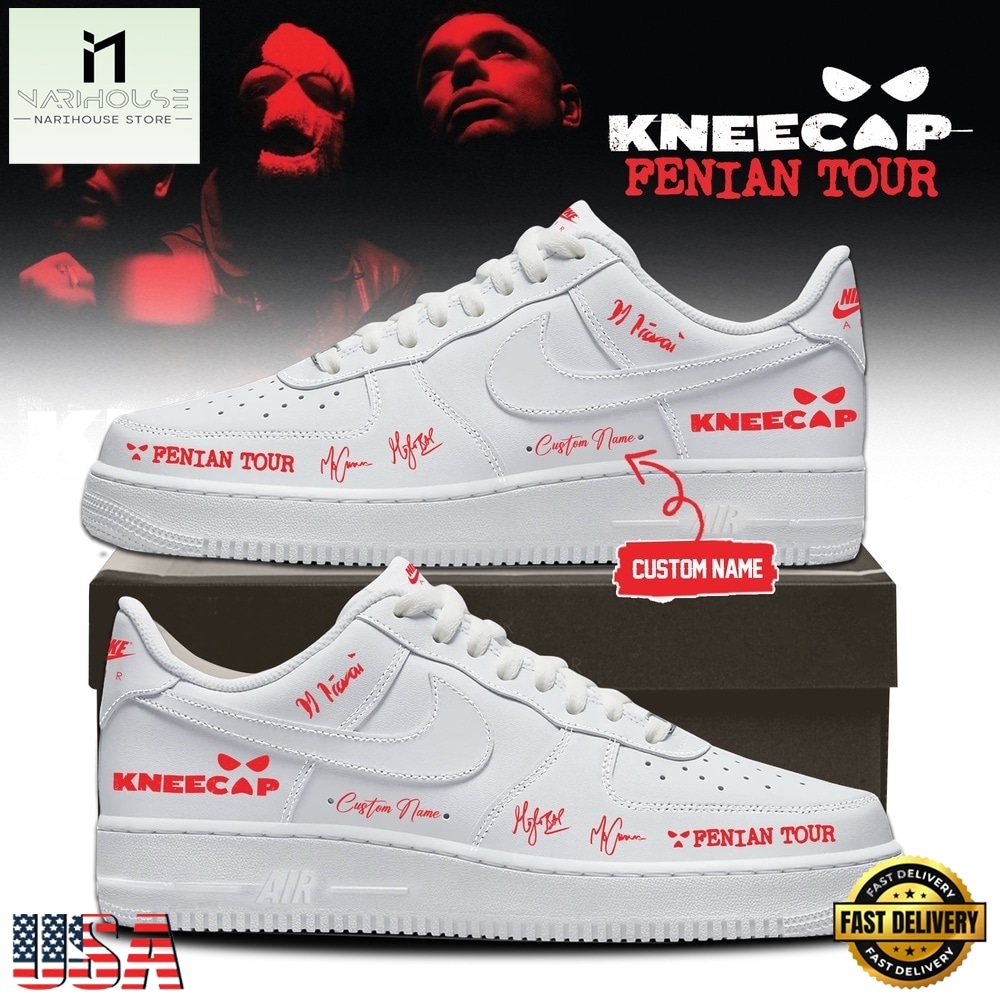 KNEECAP FENIAN TOUR Limited Edition Signature 2026 White Air Force 1 Shoes Sneakers KNEECAP FENIAN TOUR Limited Edition Signature 2026 White Air Force 1 Shoes Sneakers