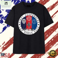 Las Vegas Aces First Responders Police Fire Dept EMS Crest T Shirt, Stylish 2D Graphic Shirt Las Vegas Aces First Responders Police Fire Dept Ems Crest T Shirt