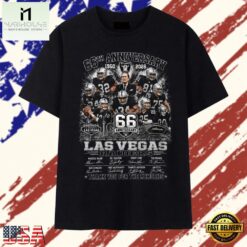 Las Vegas Raiders 66th Anniversary 1960 2026 Legends Signatures T Shirt, Stylish 2D Graphic Shirt Las Vegas Raiders 66th Anniversary 1960 2026 Legends Signatures T Shirt