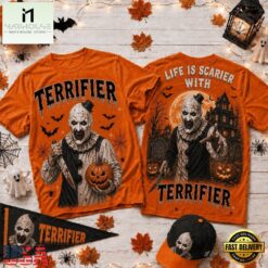 Life Is Scarier With Terrifier Halloween 2026 3D Shirt , Music Fans 3D T Shirt Life IS Scarier With Terrifier Halloween 2026 3D Shirt