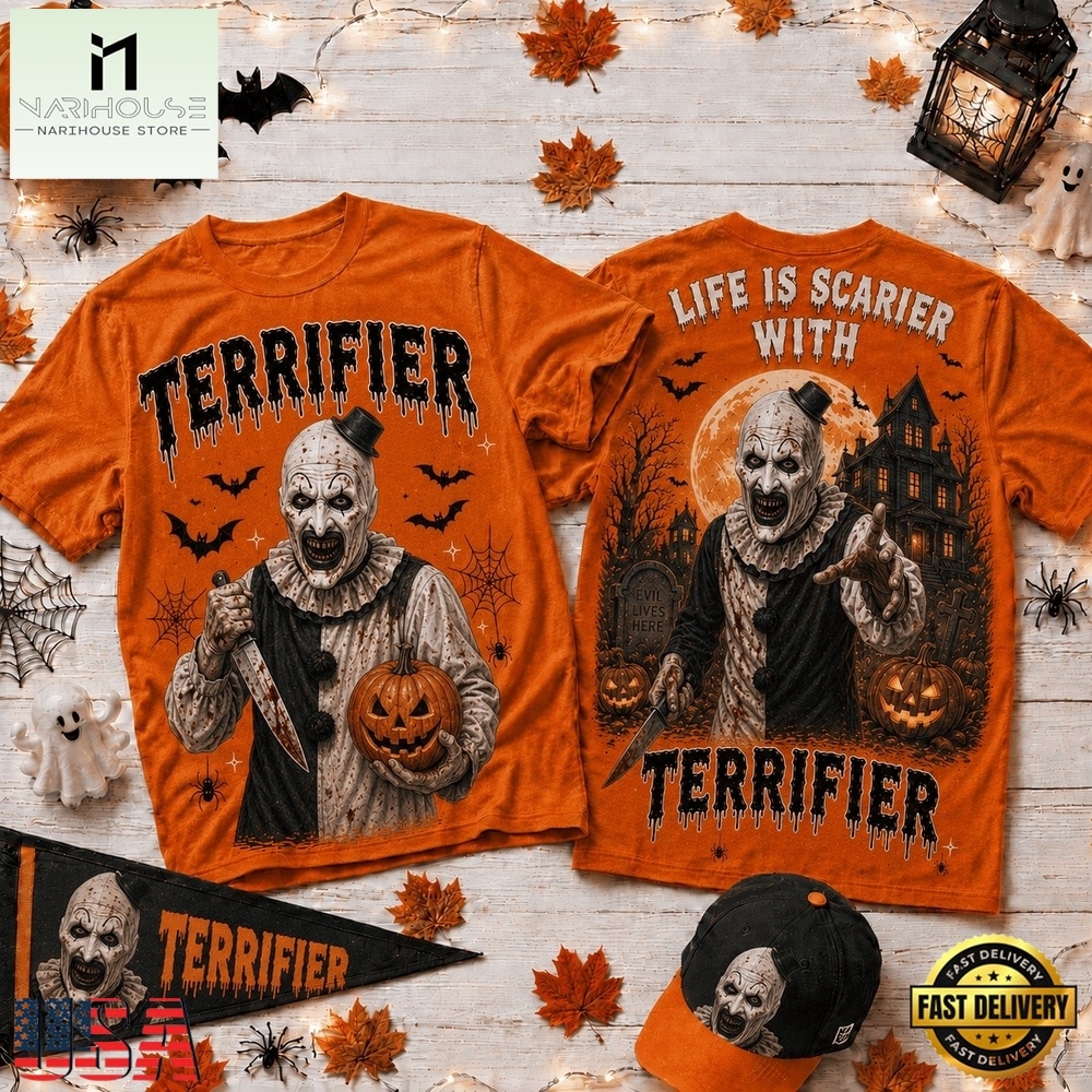 Life Is Scarier With Terrifier Halloween 2026 3D Shirt , Music Fans 3D T Shirt Life Is Scarier With Terrifier Halloween 2026 3D Shirt , Music Fans 3D T Shirt