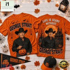 Life Is Scary Without George Strait Halloween 2026 3D Shirt , Popular 3D Music Tee Life IS Scary Without George Strait Halloween 2026 3D Shirt