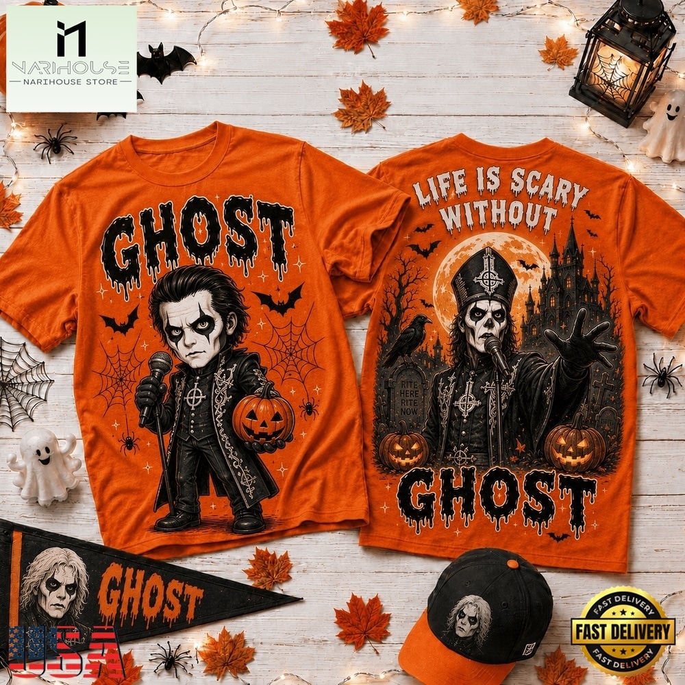 Life Is Scary Without Ghost Band Halloween 2026 3D Shirt , Popular 3D Music Tee Life Is Scary Without Ghost Band Halloween 2026 3D Shirt , Popular 3D Music Tee