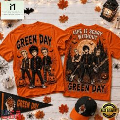 Life Is Scary Without Green Day Halloween 2026 3D Shirt , Music Fans 3D T Shirt Life IS Scary Without Green Day Halloween 2026 3D Shirt