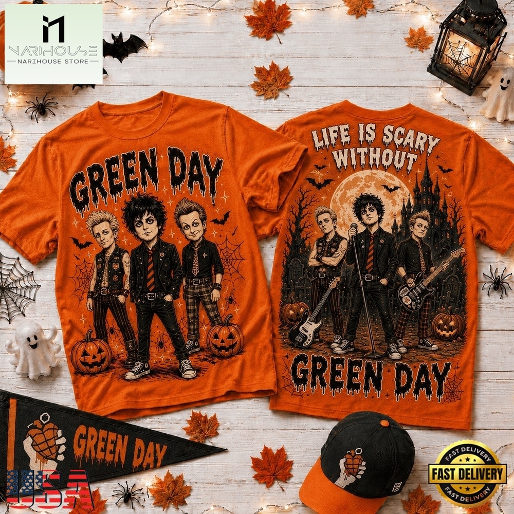 Life Is Scary Without Green Day Halloween 2026 3D Shirt , Music Fans 3D T Shirt Life Is Scary Without Green Day Halloween 2026 3D Shirt , Music Fans 3D T Shirt