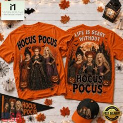 Life Is Scary Without Hocus Pocus Halloween 2026 3D Shirt , Music Fans 3D T Shirt Life IS Scary Without Hocus Pocus Halloween 2026 3D Shirt