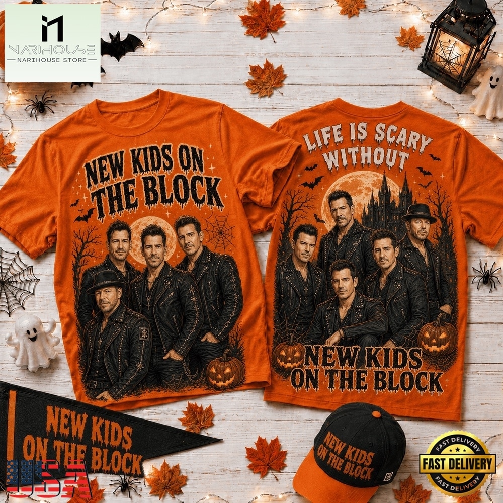 Life Is Scary Without New Kids On The Block Halloween T Shirt , Popular 3D Music Tee Life Is Scary Without New Kids On The Block Halloween T Shirt , Popular 3D Music Tee