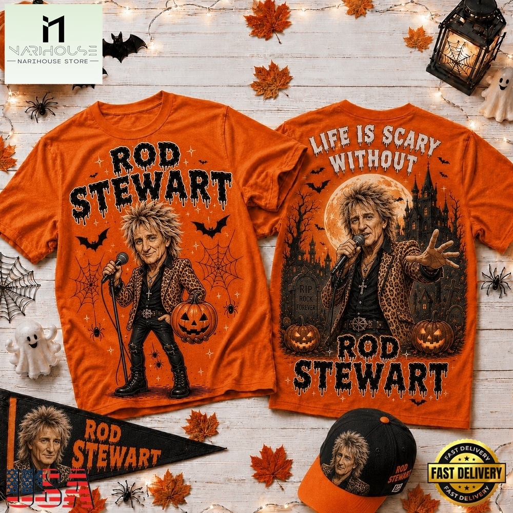 Life Is Scary Without Rod Stewart Halloween T Shirt , Popular 3D Music Tee Life Is Scary Without Rod Stewart Halloween T Shirt , Popular 3D Music Tee