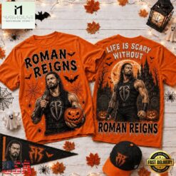Life Is Scary Without Roman Reigns Halloween T Shirt , Popular 3D Music Tee Life IS Scary Without Roman Reigns Halloween T Shirt