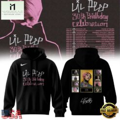 Lil Peep 30th Birthday Celebration Graphic Signature Hoodie, Popular 3D Music Tee Lil Peep 30th Birthday Celebration Graphic Signature Hoodie