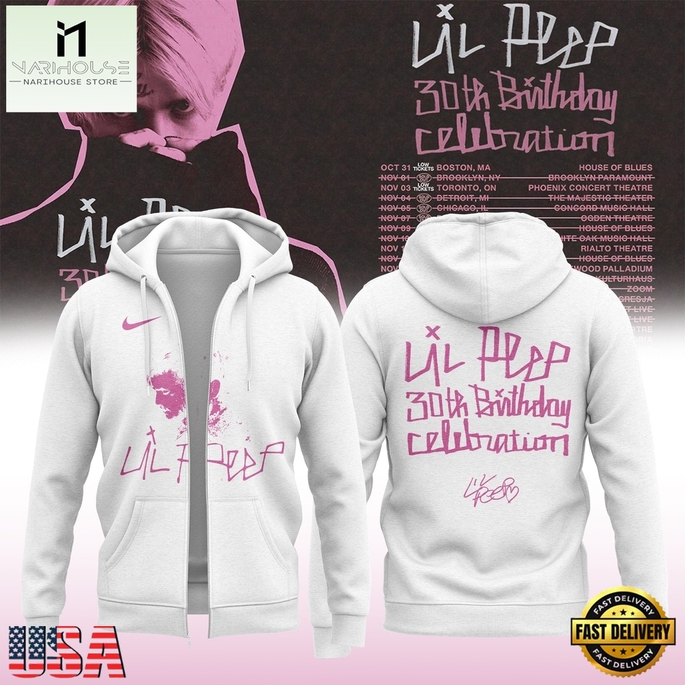 Lil Peep 30th Birthday Celebration Limited Edition Signature Zip Hoodie, Popular 3D Music Tee Lil Peep 30th Birthday Celebration Limited Edition Signature Zip Hoodie, Popular 3D Music Tee