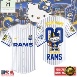 Los Angeles Rams NFL Kitty Game Day Custom Baseball Jersey Shirt , NFL Game Day Jersey Los Angeles Rams Nfl Kitty Game Day Custom Baseball Jersey Shirt