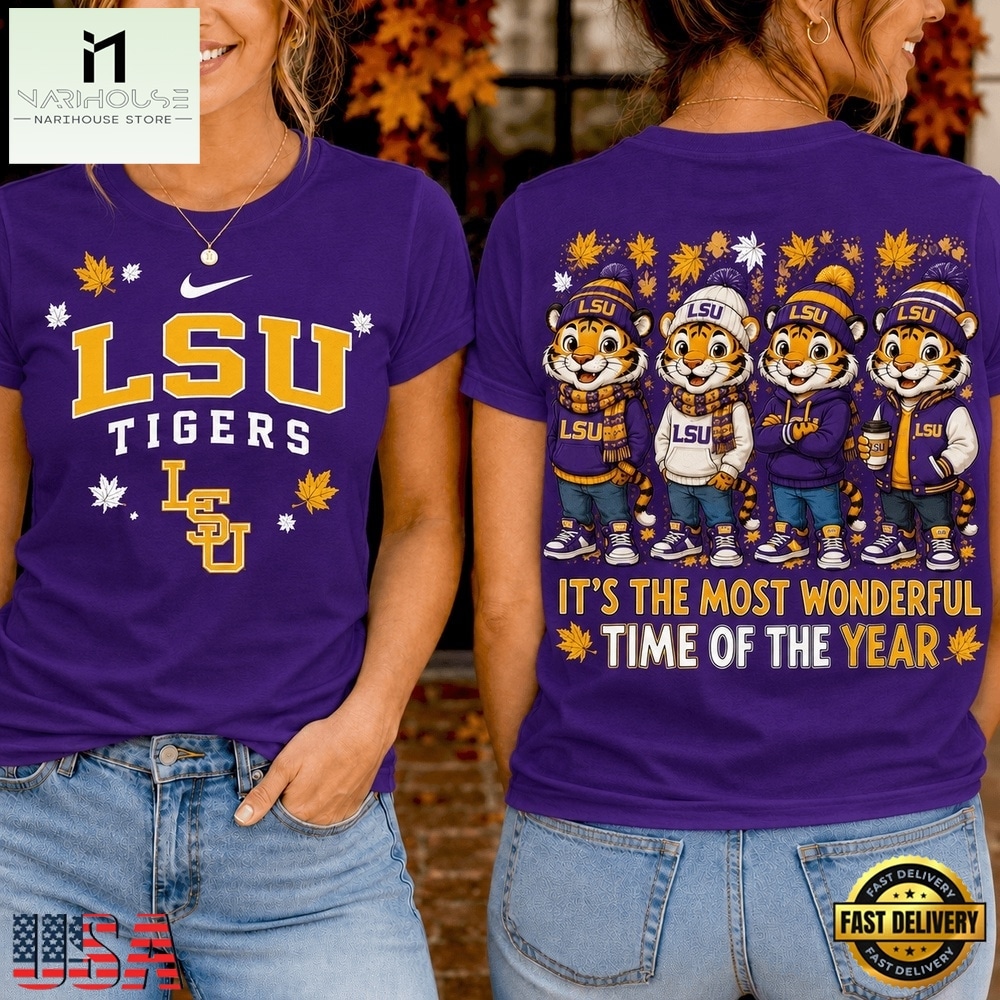 LSU Tigers 2026 NCAA Autumn Festive Cheer T Shirt , NCAA College 3D Shirt LSU Tigers 2026 NCAA Autumn Festive Cheer T Shirt , NCAA College 3D Shirt