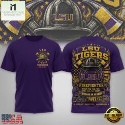 LSU Tigers 2026 NCAA Firefighter Built for the Fire 3D Shirt , NCAA College 3D Shirt Lsu Tigers 2026 Ncaa Firefighter Built For The Fire 3D Shirt