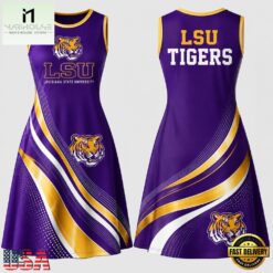 LSU Tigers NCAA Team Pride Women's Sleeveless Dress, NCAA Women Team Dress Lsu Tigers Ncaa Team Pride Women S Sleeveless Dress