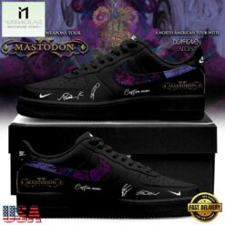 Mastodon Poisonous Weapons Tour 2026 Custom Black Air Force 1 Shoes