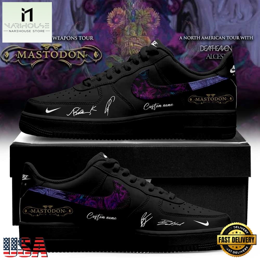 Mastodon Poisonous Weapons Tour 2026 Custom Black Air Force 1 Shoes Mastodon Poisonous Weapons Tour 2026 Custom Black Air Force 1 Shoes