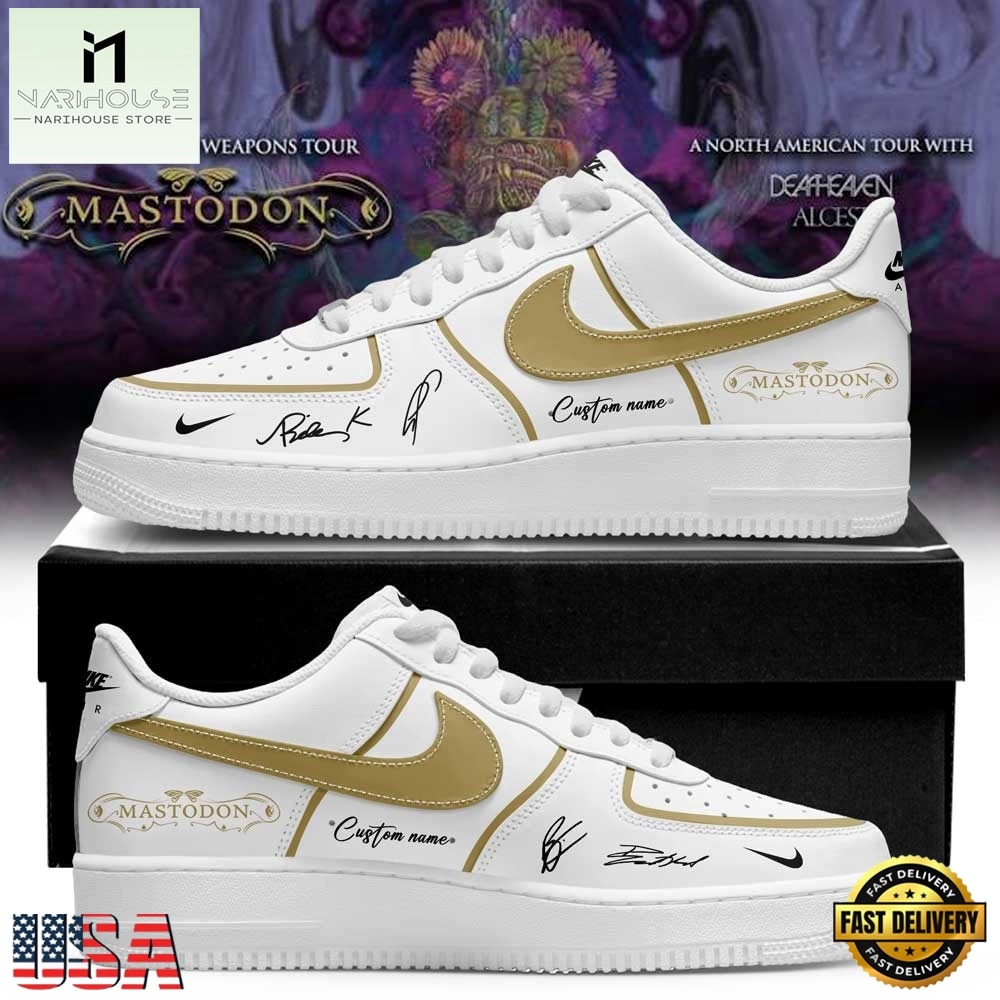 Mastodon Poisonous Weapons Tour 2026 Custom White Air Force 1 Shoes Mastodon Poisonous Weapons Tour 2026 Custom White Air Force 1 Shoes