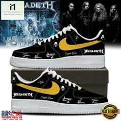 Megadeth 2026 Signed Black Air Force 1 Shoes Sneaker