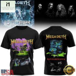 Megadeth Rock Band 2026 Limited Signed Black T Shirt , Popular 3D Music Tee Megadeth Rock Band 2026 Limited Signed Black T Shirt