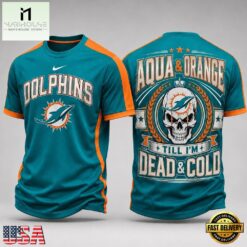 Miami Dolphins NFL Till I’m Dead Forever Skull Fan Pride 3D Shirt, NFL Sporty Shirt Miami Dolphins Nfl Till I M Dead Forever Skull Fan Pride 3D Shirt