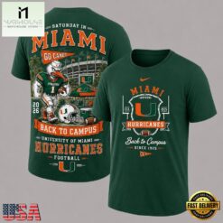 Miami Hurricanes 2026 NCAA Back To Campus 3D Shirt , NCAA College 3D Shirt Miami Hurricanes 2026 Ncaa Back TO Campus 3D Shirt