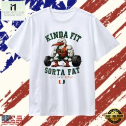 Miami Hurricanes mascot kinda fit sorta fat weightlifting T Shirt , Stylish 2D Graphic Shirt Miami Hurricanes Mascot Kinda Fit Sorta Fat Weightlifting T Shirt